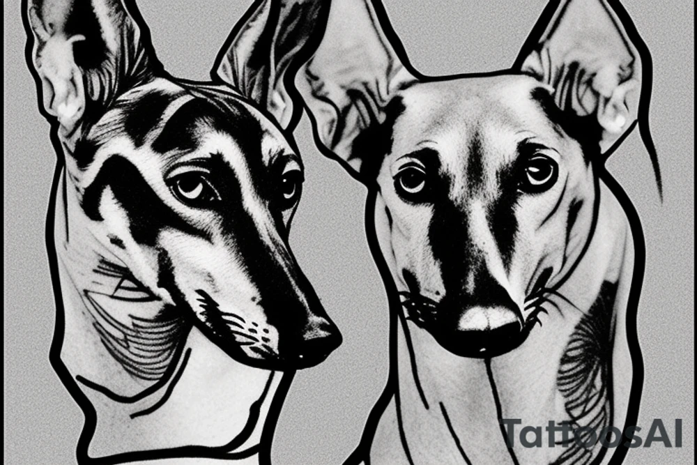 Greyhound on a rock tattoo idea