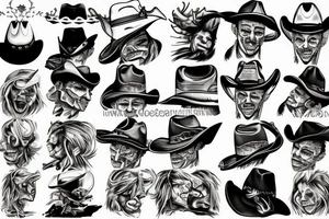 Cowboy in pain tattoo idea