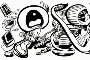 infinity loop 3d commander keen tattoo idea