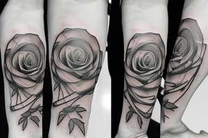 rose with an infinity symbol tattoo idea