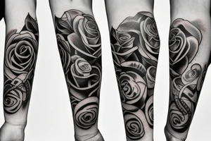 rose with an infinity symbol tattoo idea