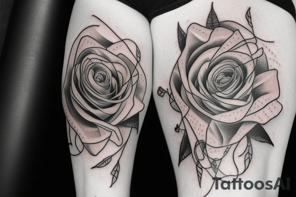 rose with an infinity symbol tattoo idea