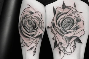 rose with an infinity symbol tattoo idea