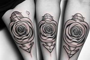 rose with an infinity symbol tattoo idea
