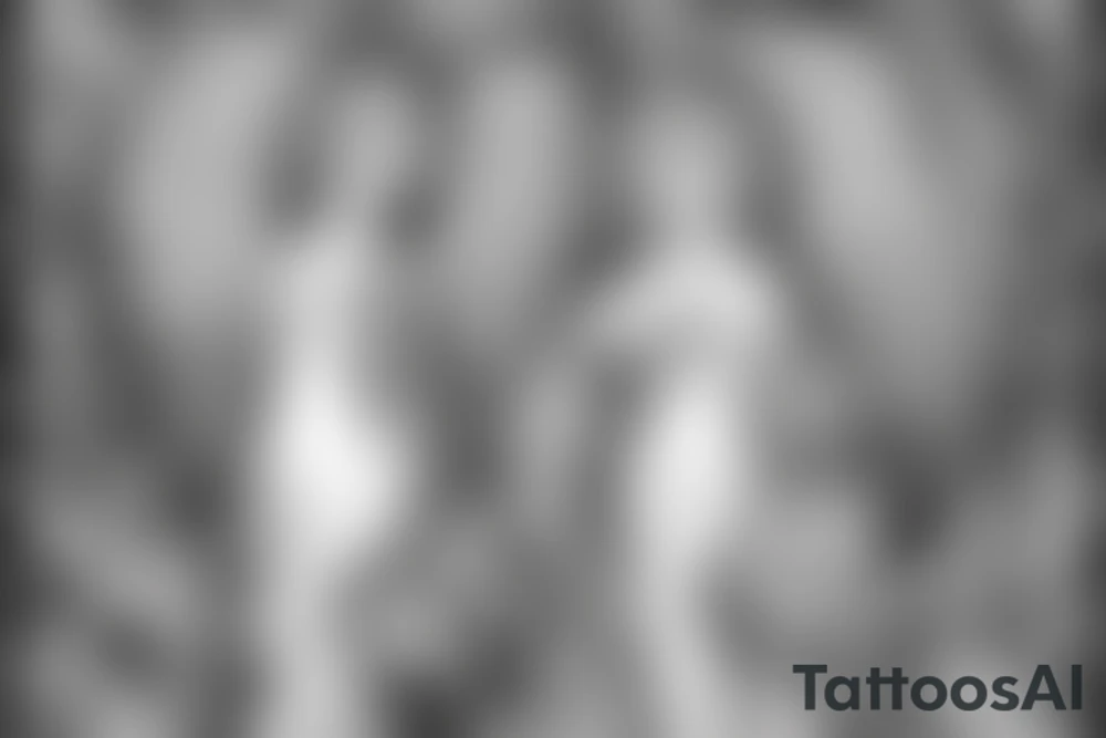 Angel with ivy wrote above and 1992 below tattoo idea