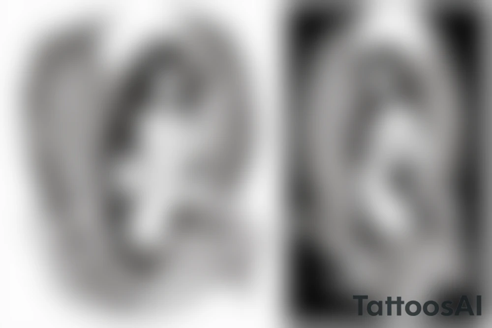 Angel with ivy wrote above and 1992 below tattoo idea