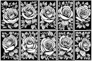 Traditional rose tattoo tattoo idea