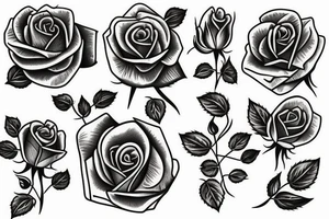 Traditional rose tattoo tattoo idea
