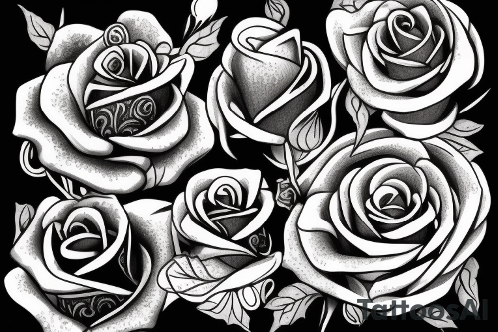 Traditional rose tattoo tattoo idea