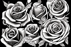 Traditional rose tattoo tattoo idea