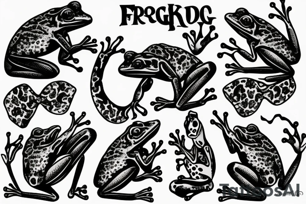 Frog smoking tattoo idea