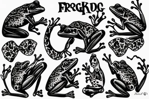 Frog smoking tattoo idea