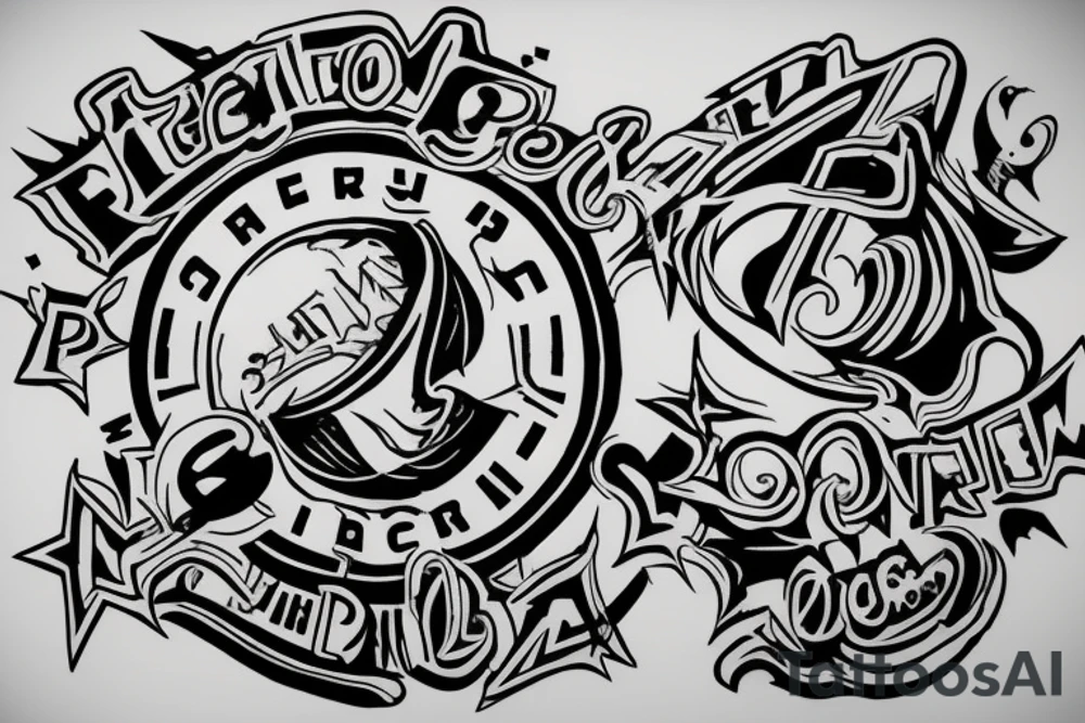 RHCP logo tattoo but stript tips tattoo idea