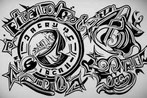 RHCP logo tattoo but stript tips tattoo idea