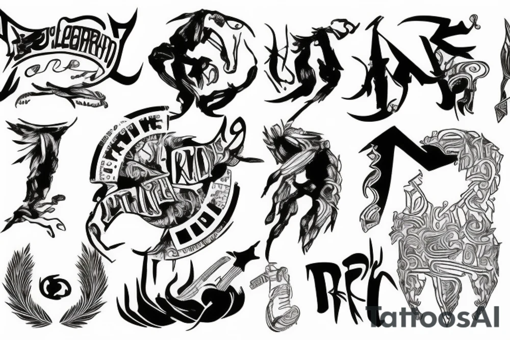 RHCP logo tattoo but stript tips tattoo idea