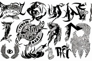 RHCP logo tattoo but stript tips tattoo idea