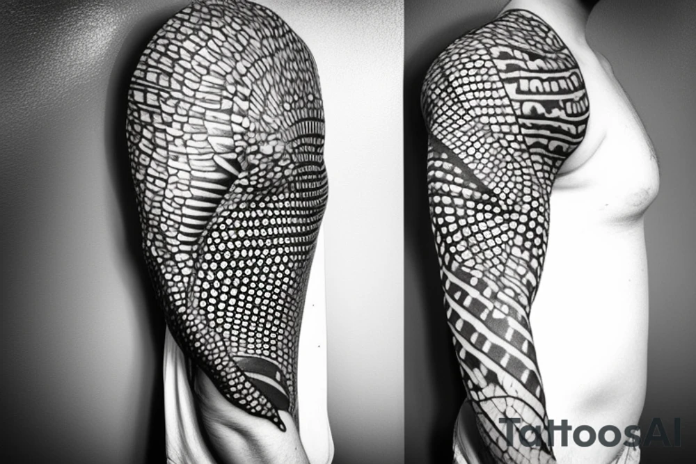 whale shark swimming tattoo idea