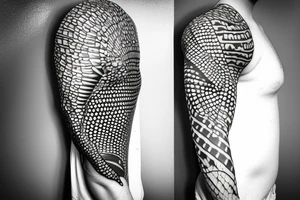 whale shark swimming tattoo idea