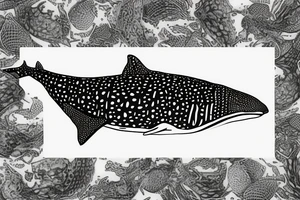 whale shark swimming tattoo idea