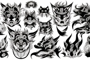 japanese Inugami tattoo idea