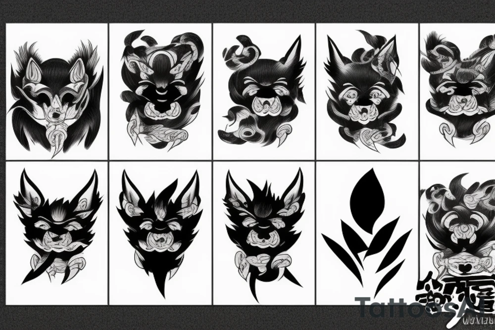 japanese Inugami tattoo idea