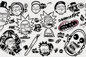 rick and morty tattoo idea