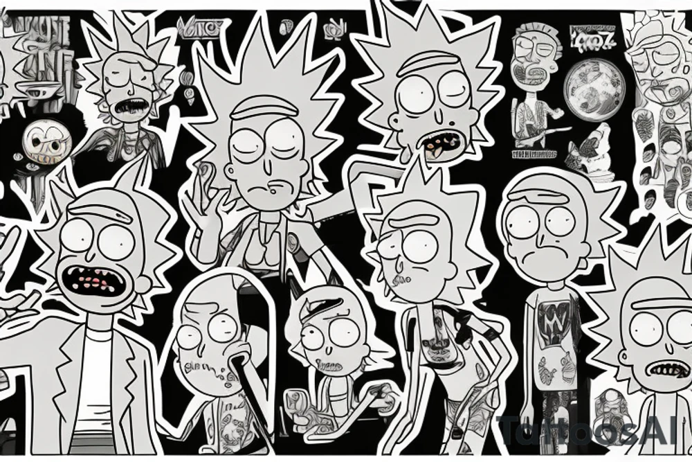 rick and morty tattoo idea