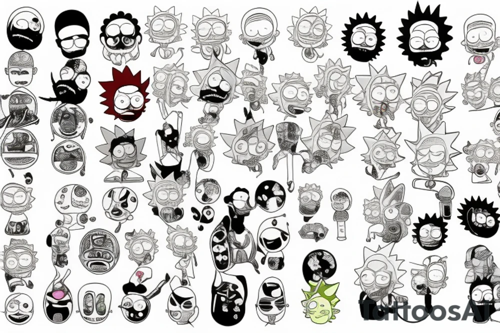 rick and morty tattoo idea