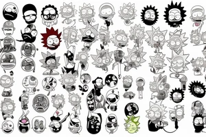 rick and morty tattoo idea