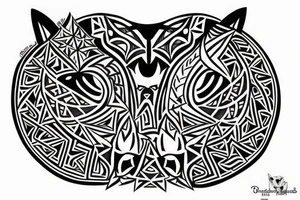 amazigh wolf tattoo idea