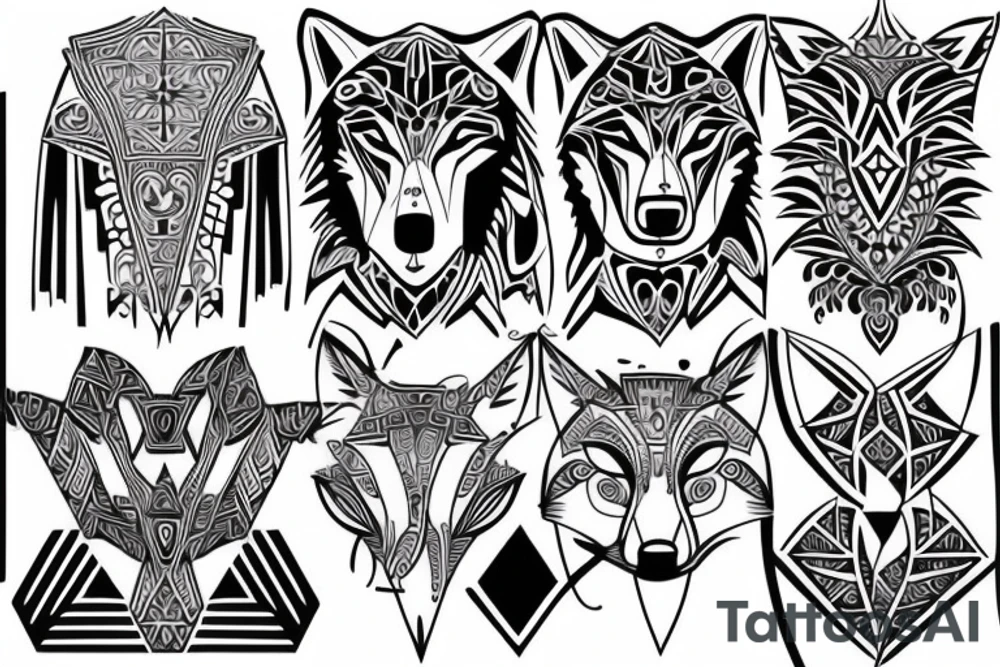 amazigh wolf tattoo idea