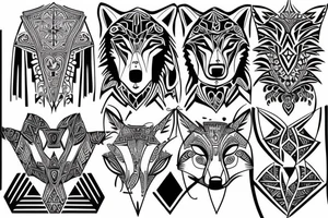 amazigh wolf tattoo idea