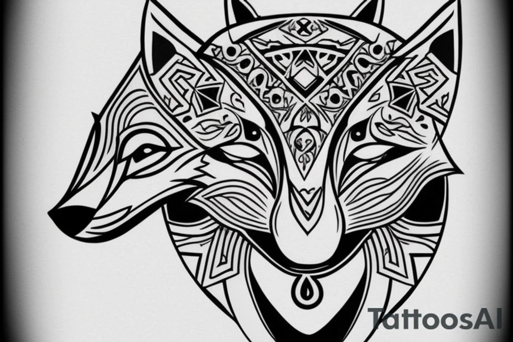 amazigh wolf tattoo idea