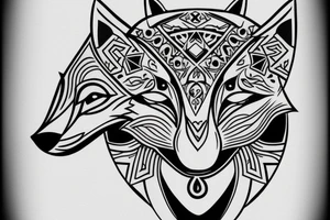amazigh wolf tattoo idea