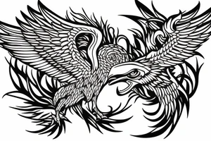 Flying griffin tattoo idea