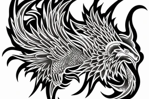 Flying griffin tattoo idea
