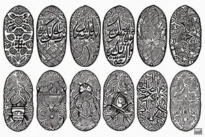piece written in arabic tattoo idea