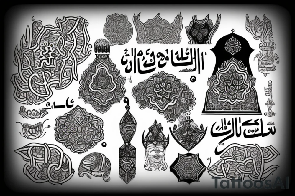 piece written in arabic tattoo idea