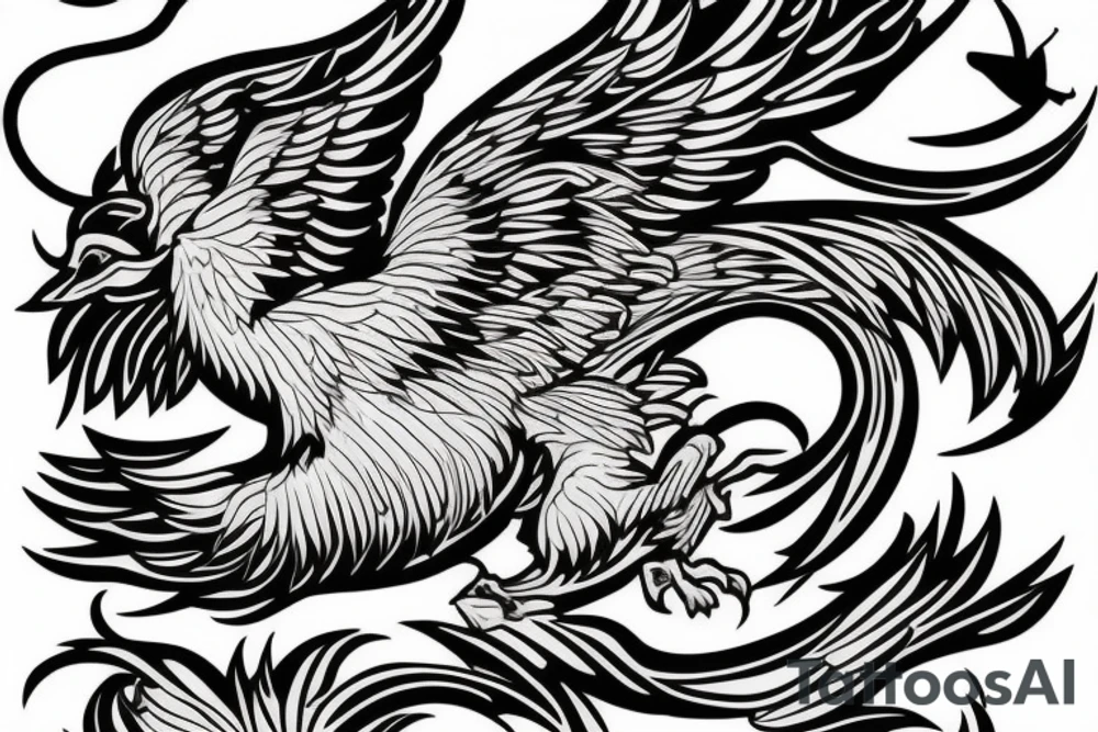 Flying griffin tattoo idea