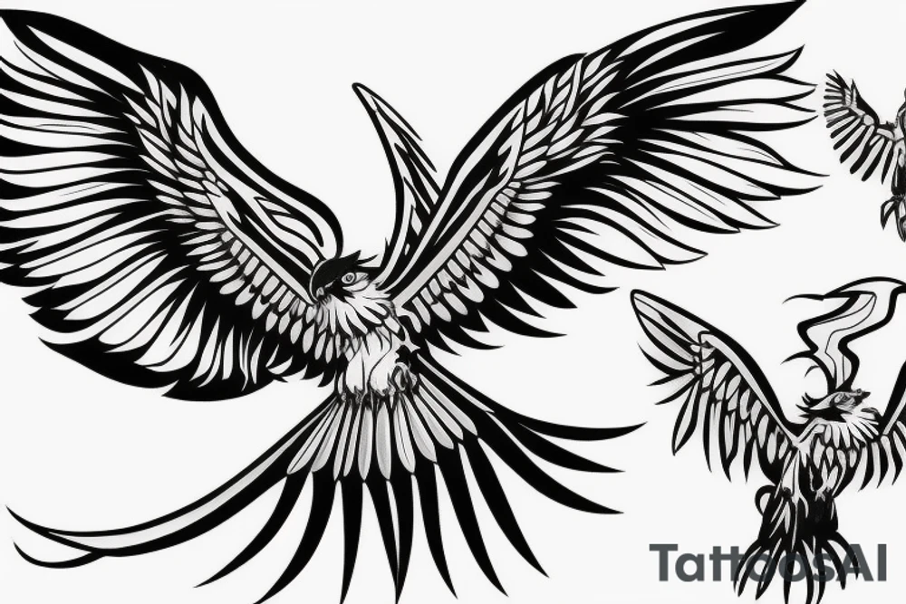 Flying gryphon tattoo idea