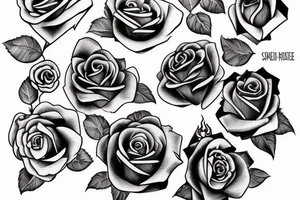 Rose with text tattoo idea