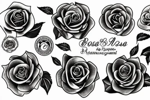 Rose with text tattoo idea