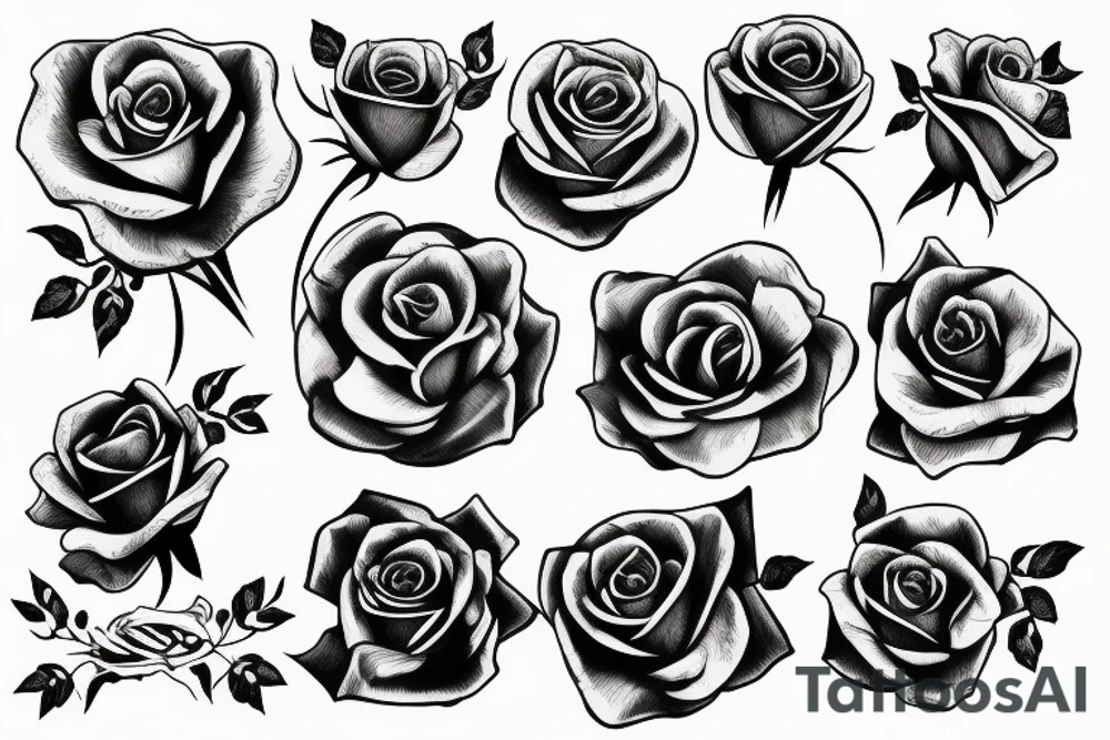 Rose with text tattoo idea