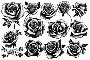 Rose with text tattoo idea
