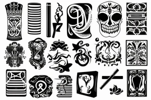 Cigarette with lighter tattoo idea