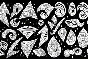armband black waves line tattoo idea