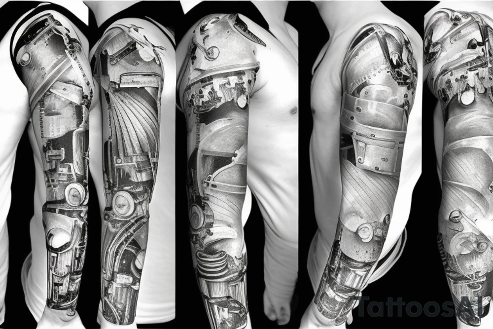 Mechanical Engineering sleeve, robotics tattoo idea