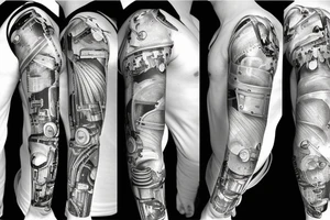 Mechanical Engineering sleeve, robotics tattoo idea