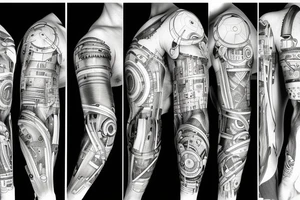 Mechanical Engineering sleeve, robotics, android, futuristic tattoo idea