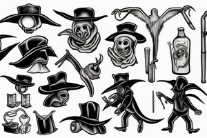 plague doctor mentos morti tattoo idea